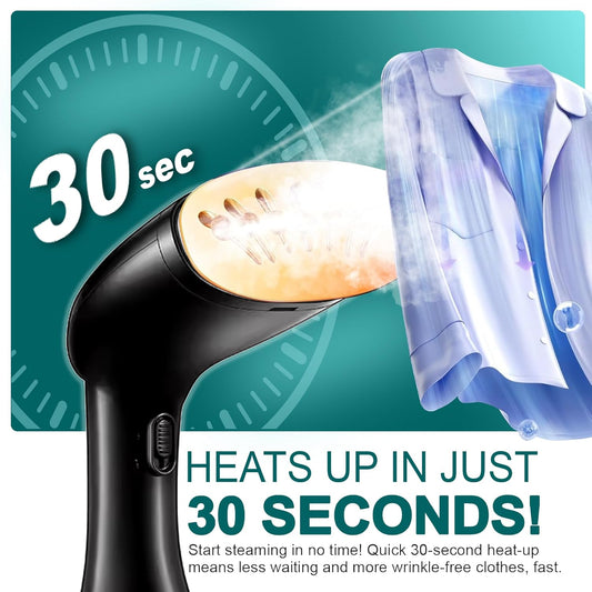 Libra 1640 Watts Handheld Garment Steamer with 3 Levels - Black