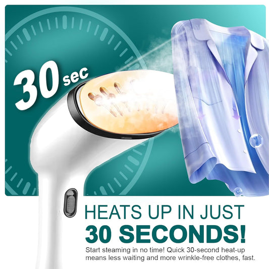 Libra 1640 Watts Handheld Garment Steamer with 3 Levels - White