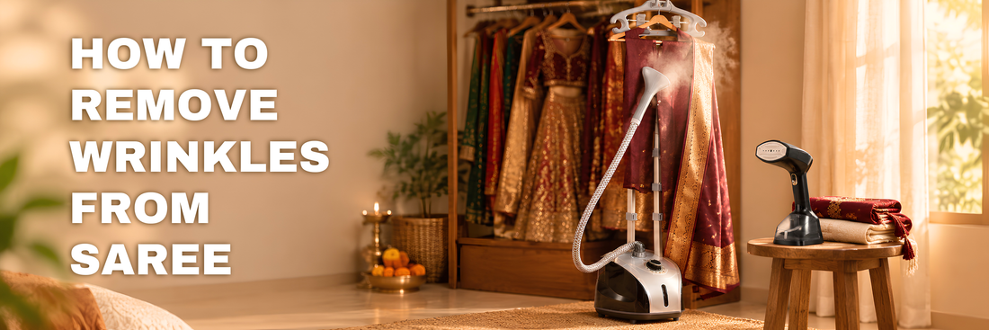 How to Remove Wrinkles from Sarees Safely: Steamer vs Iron for Ethnic Wear
