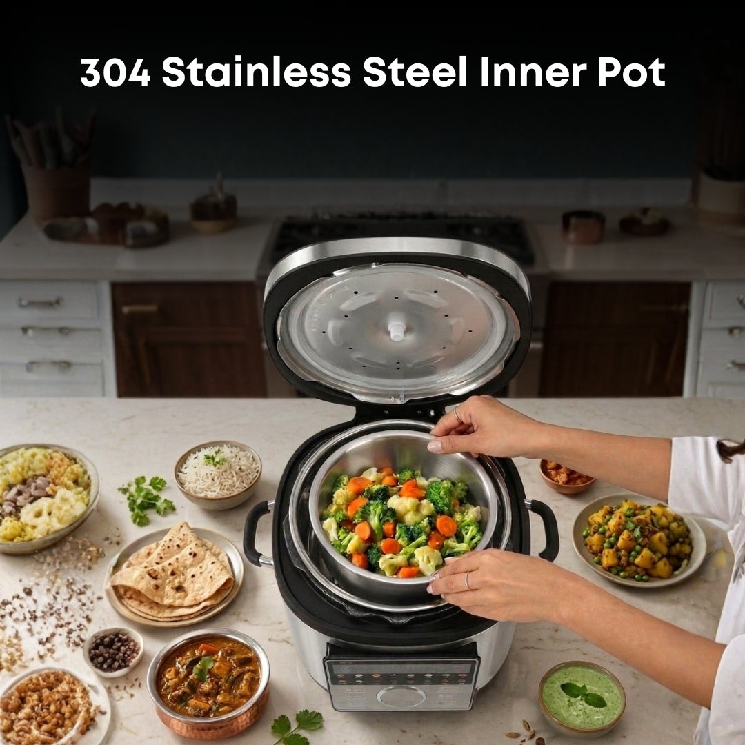 Libra 6L 19-in-1 Multi-Use Electric Cooker – 304 Stainless Steel Inner Pot, Programmable Pressure Cooker