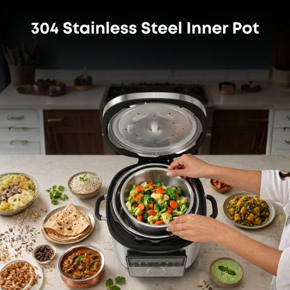 Libra 6L 19-in-1 Multi-Use Electric Cooker – 304 Stainless Steel Inner Pot, Programmable Pressure Cooker