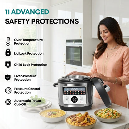 Libra 6L 19-in-1 Multi-Use Electric Cooker – 304 Stainless Steel Inner Pot, Programmable Pressure Cooker