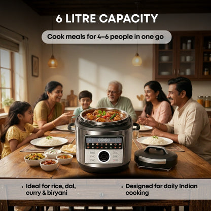 Libra 6L 19-in-1 Multi-Use Electric Cooker – 304 Stainless Steel Inner Pot, Programmable Pressure Cooker