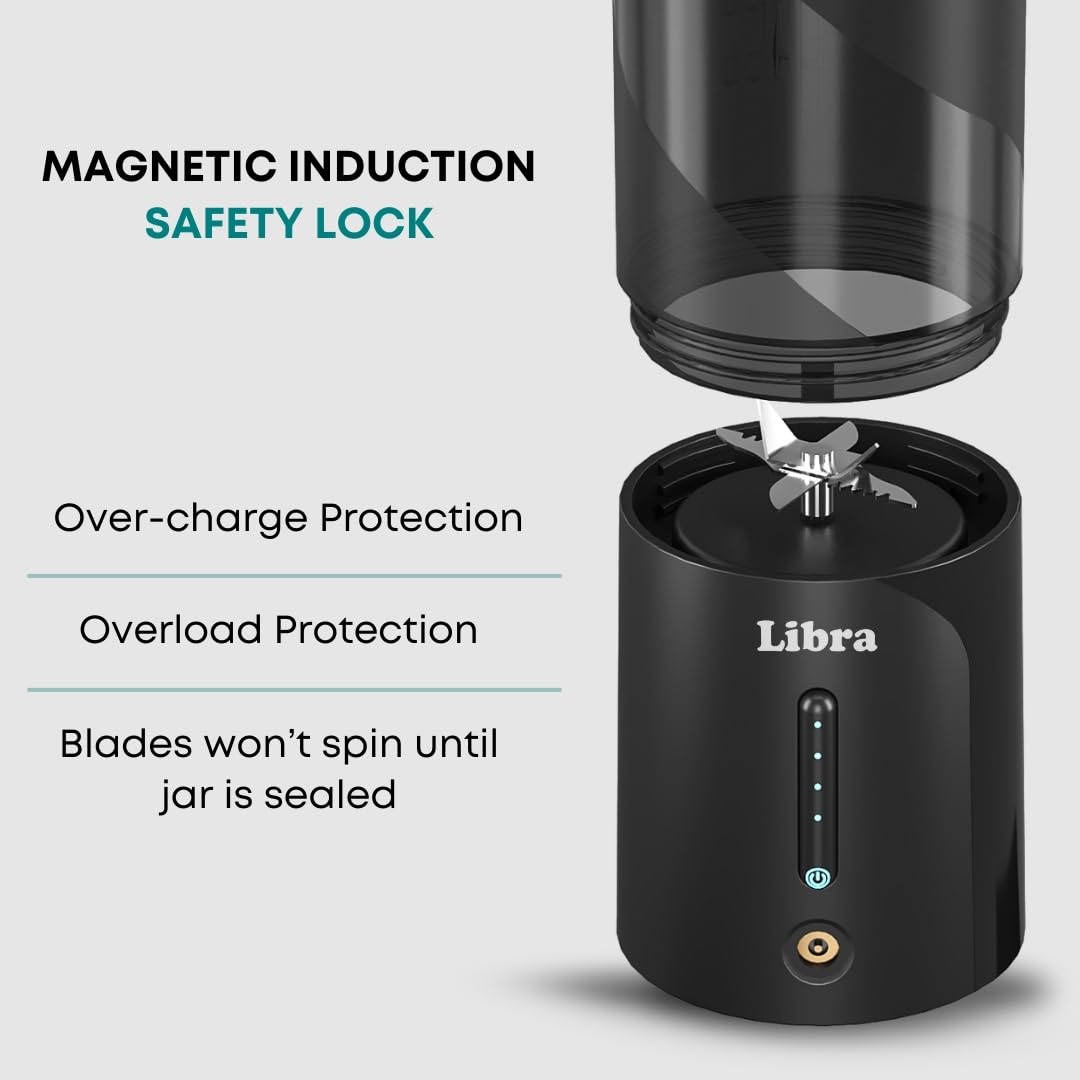 Libra 450ML Portable Blender With 4000mAh Battery - Black