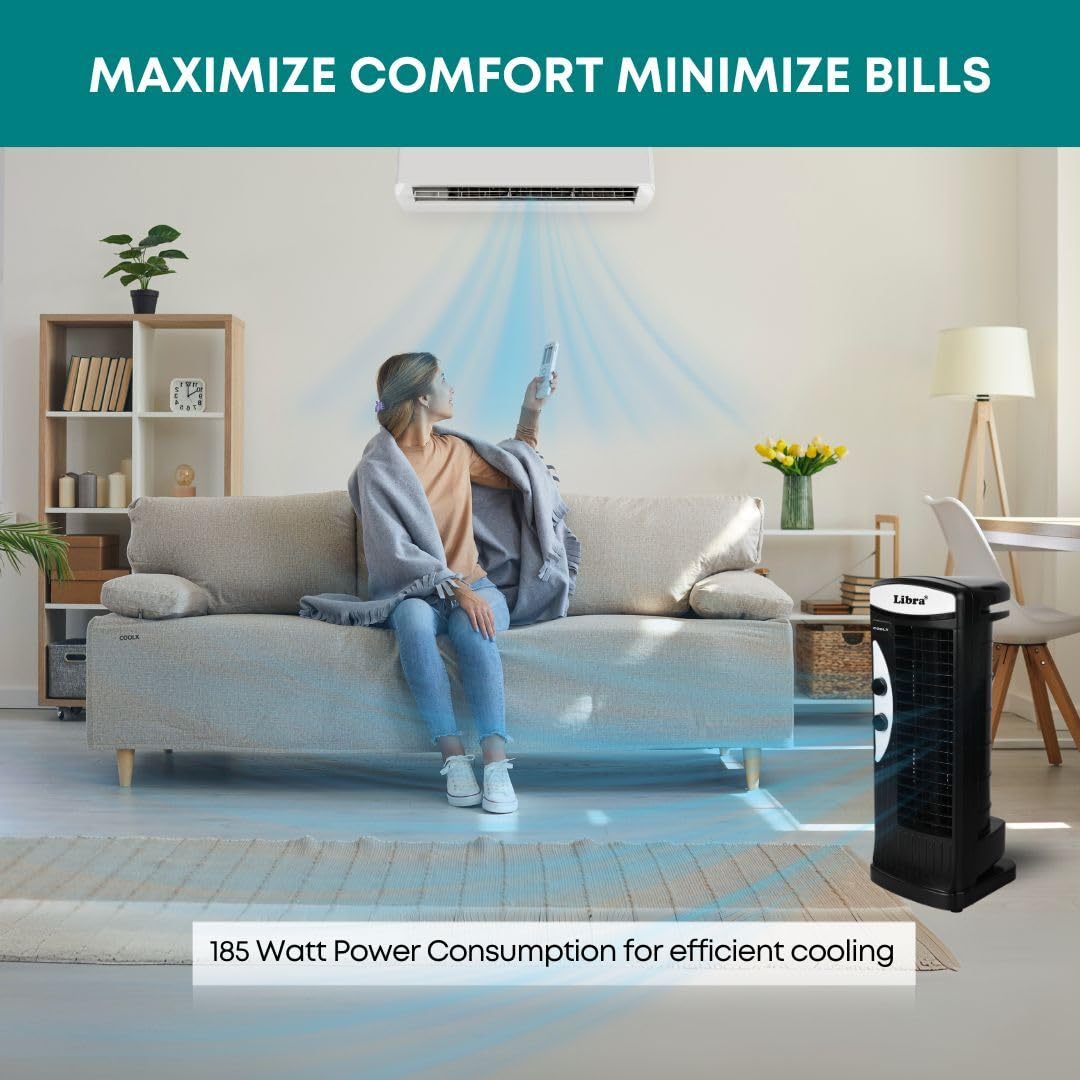 Libra coolX Tower Fan for Bedroom, Indoor, Office & Home Use