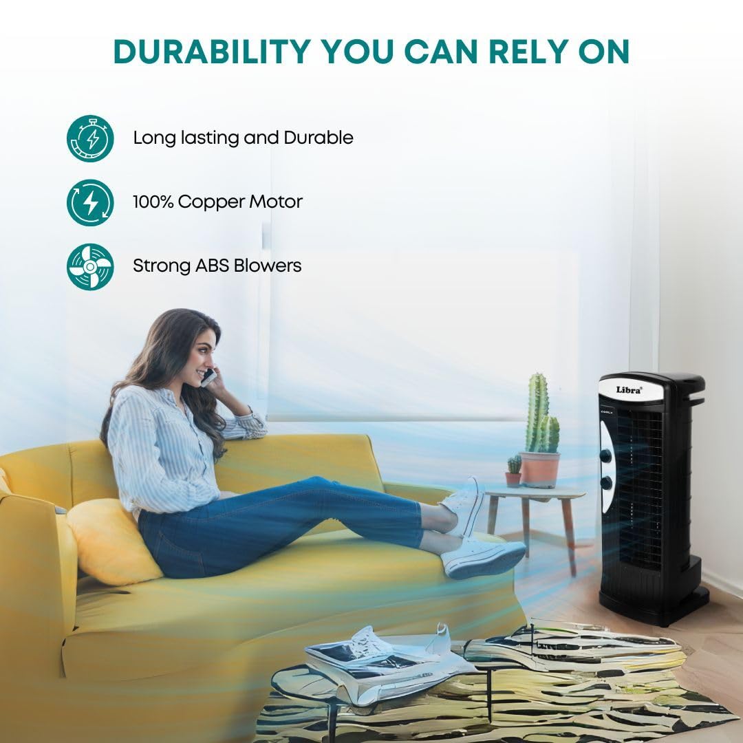 Libra coolX Tower Fan for Bedroom, Indoor, Office & Home Use