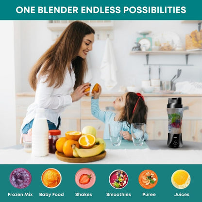 Libra 700ML Portable Blender With 6000mAh Battery - Black