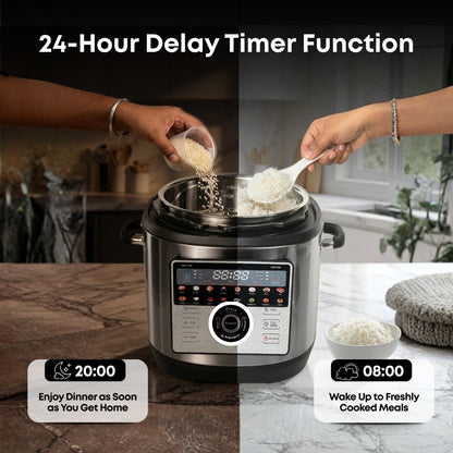 Libra 6L 19-in-1 Multi-Use Electric Cooker – 304 Stainless Steel Inner Pot, Programmable Pressure Cooker