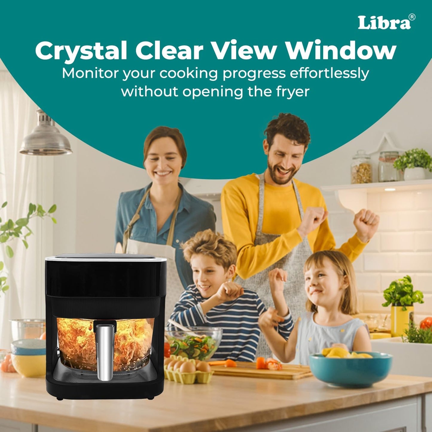 Libra 4.5 Liter Glass Bowl Air Fryer