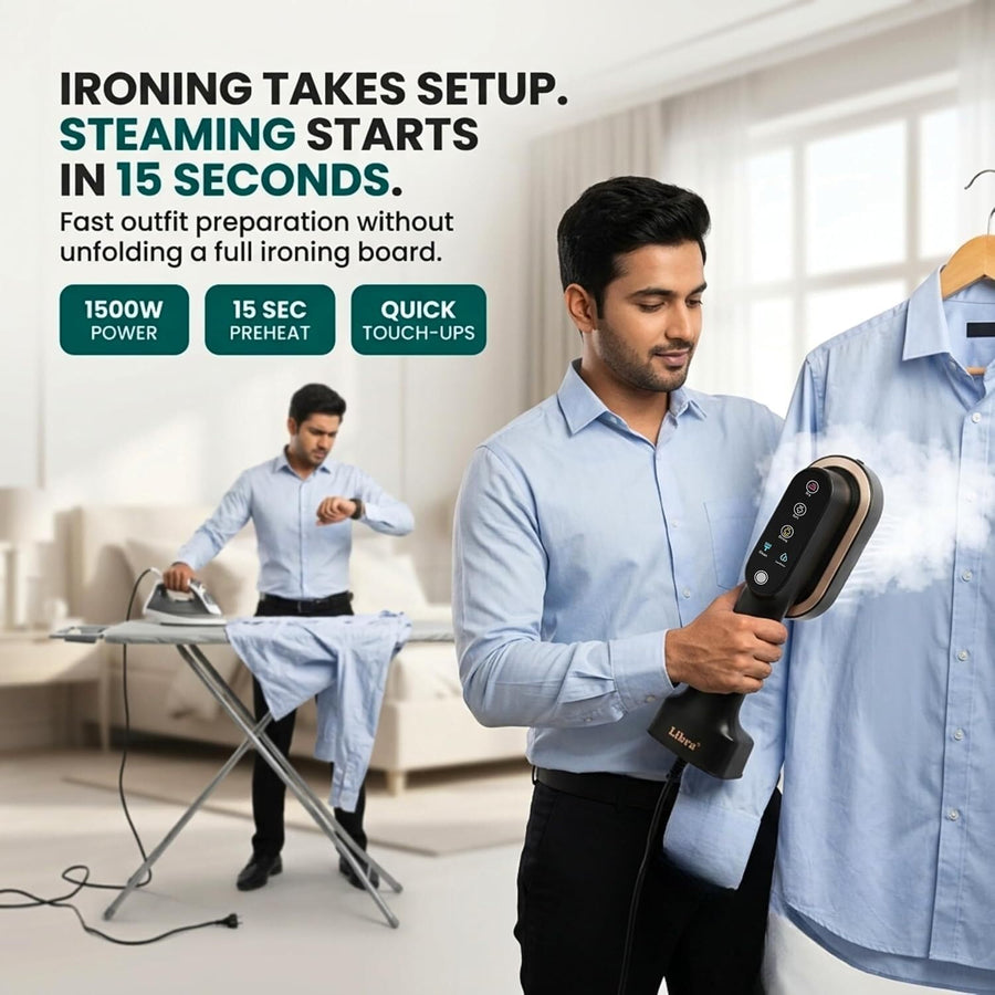 Libra 2 in 1 Handheld Garment Steamer and iron for Clothes