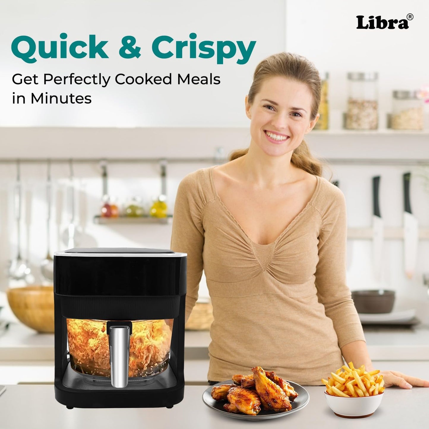 Libra 4.5 Liter Glass Bowl Air Fryer