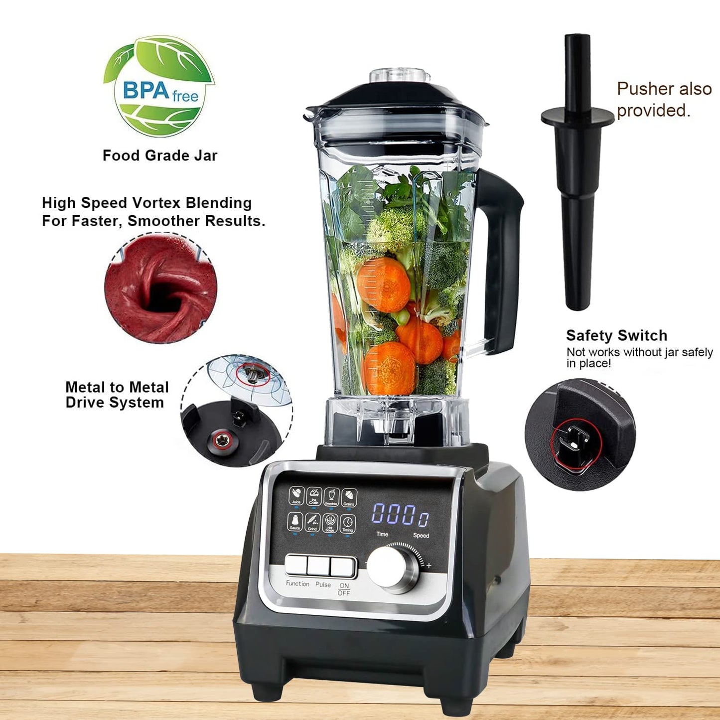Libra 2200 watts commercial blender With 2 Litre Jar & 600 ML Jar