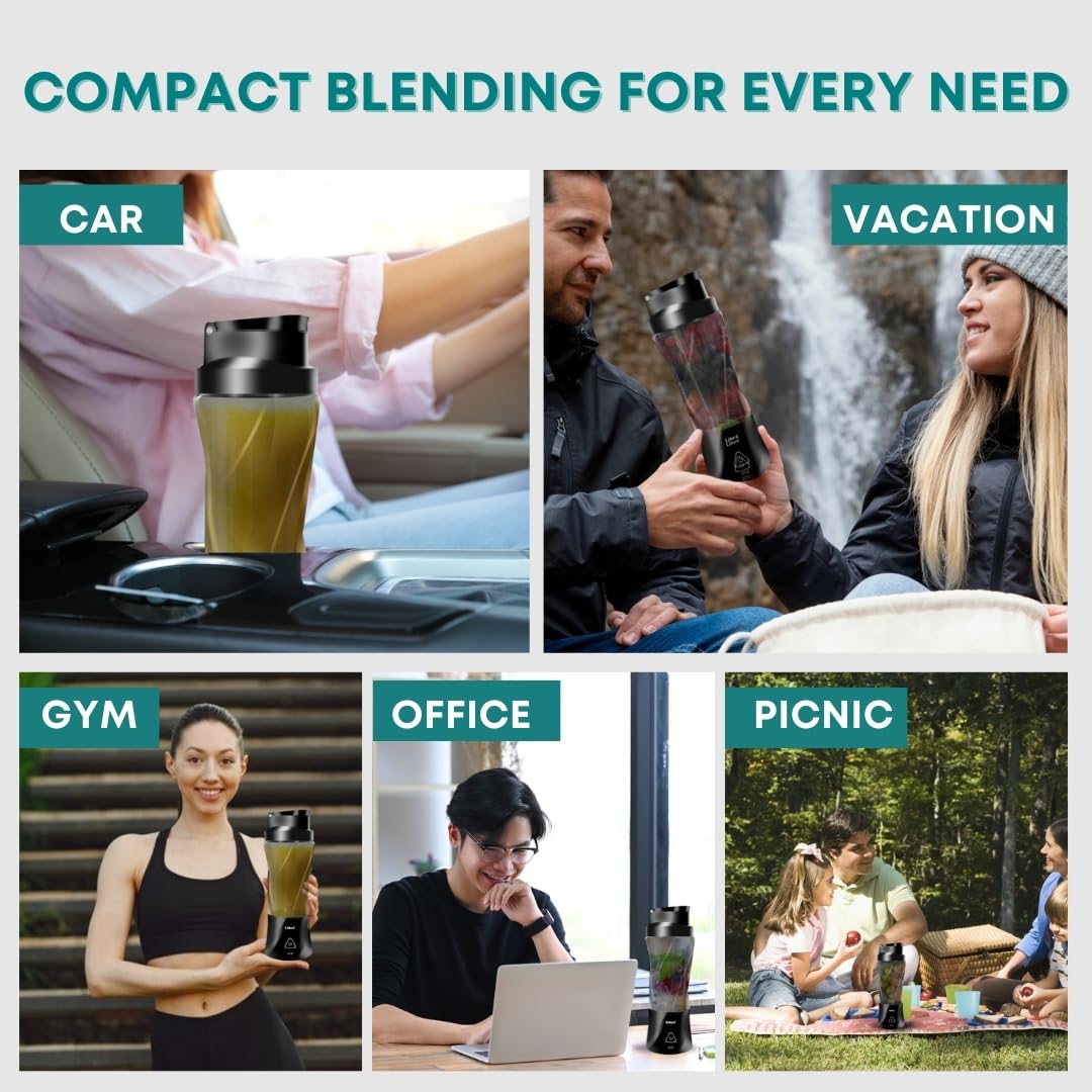 Libra 700ML Portable Blender With 6000mAh Battery - Black