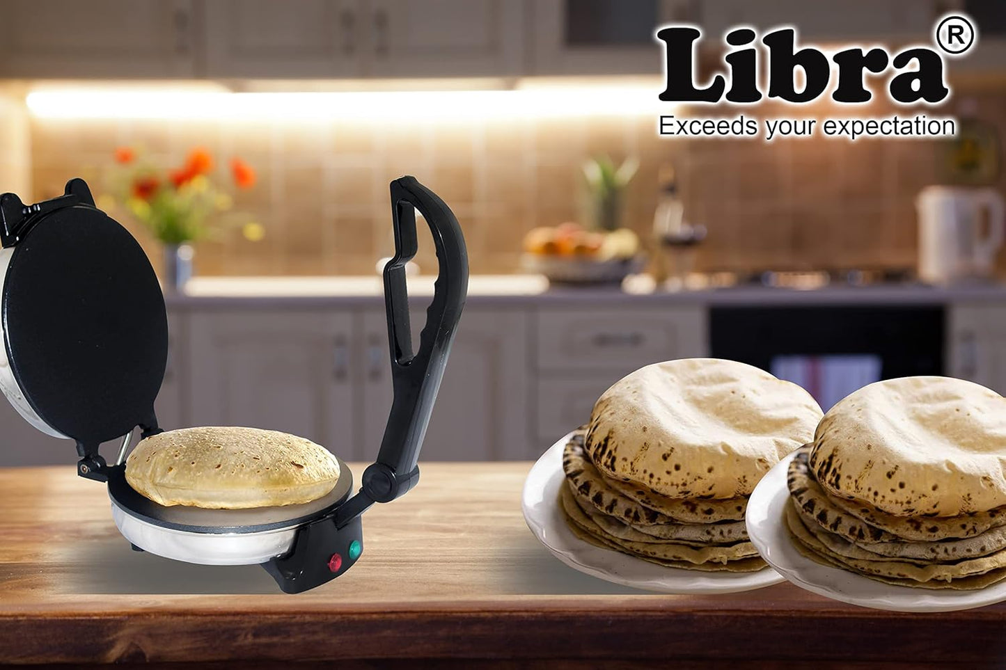 Libra 900 Watts Roti Maker With Non-stick Plates