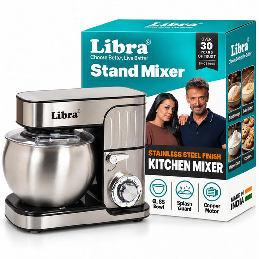 Libra 6L Stainless Steel Stand Mixer