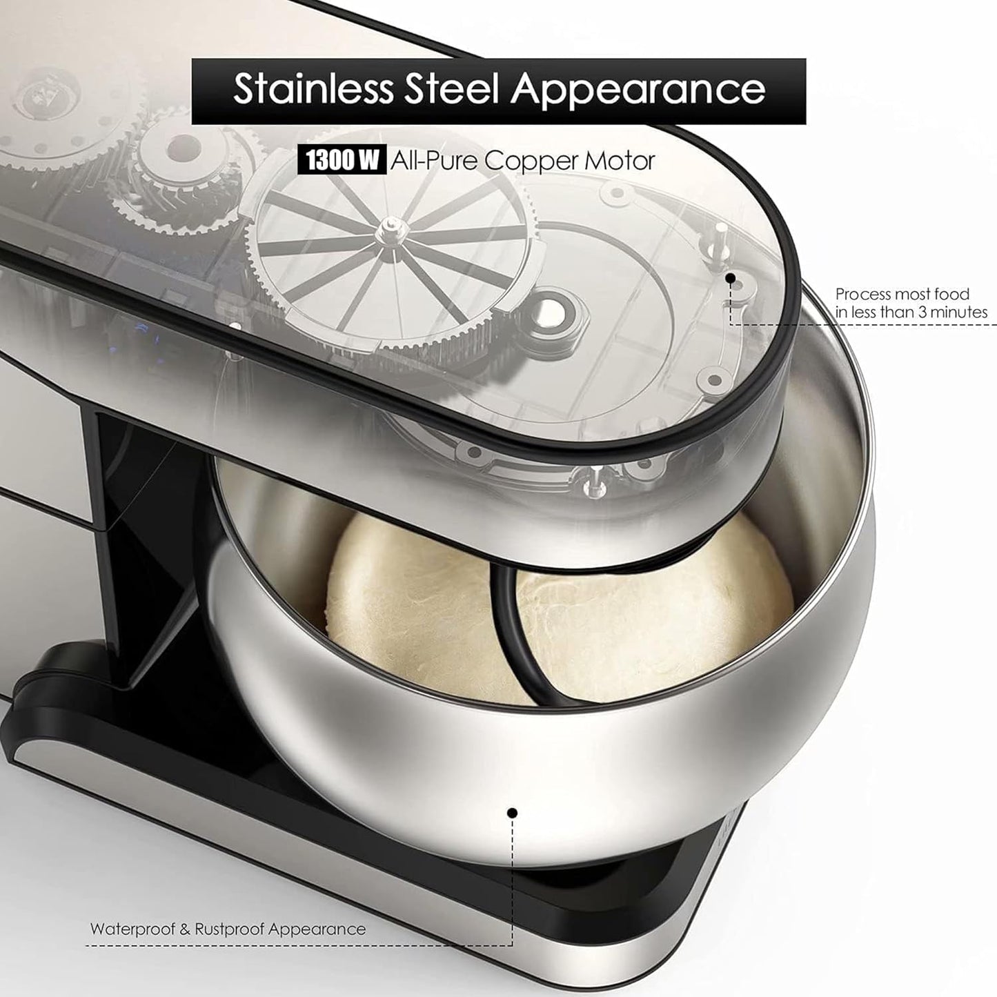 Libra 6 Liter Stainless Steel Stand Mixer