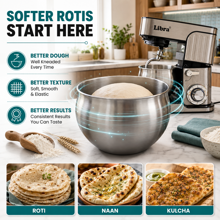 Libra 6L Stainless Steel Stand Mixer