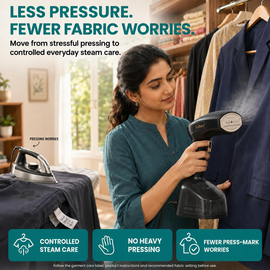 Libra Handheld Garment Steamer with Multiple Presets