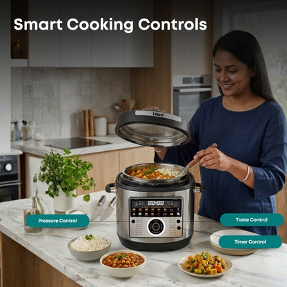Libra 6L 19-in-1 Multi-Use Electric Cooker – 304 Stainless Steel Inner Pot, Programmable Pressure Cooker