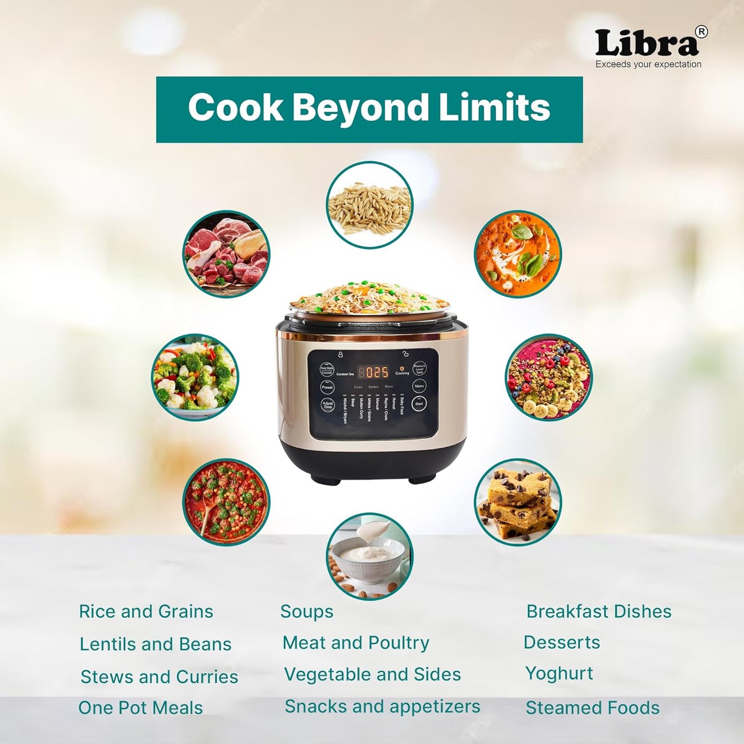Libra 6 litre Electric Pressure Cooker