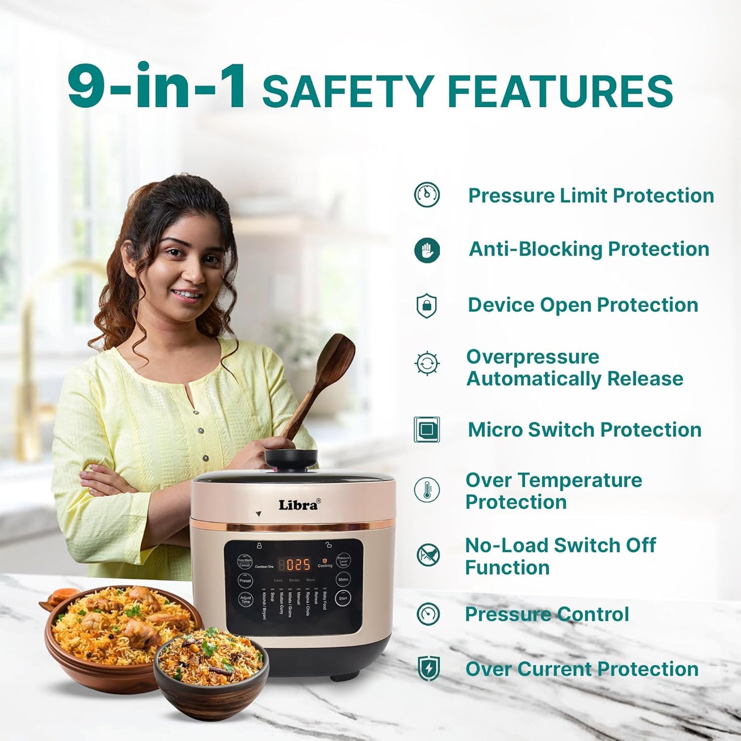 Libra 6 litre Electric Pressure Cooker