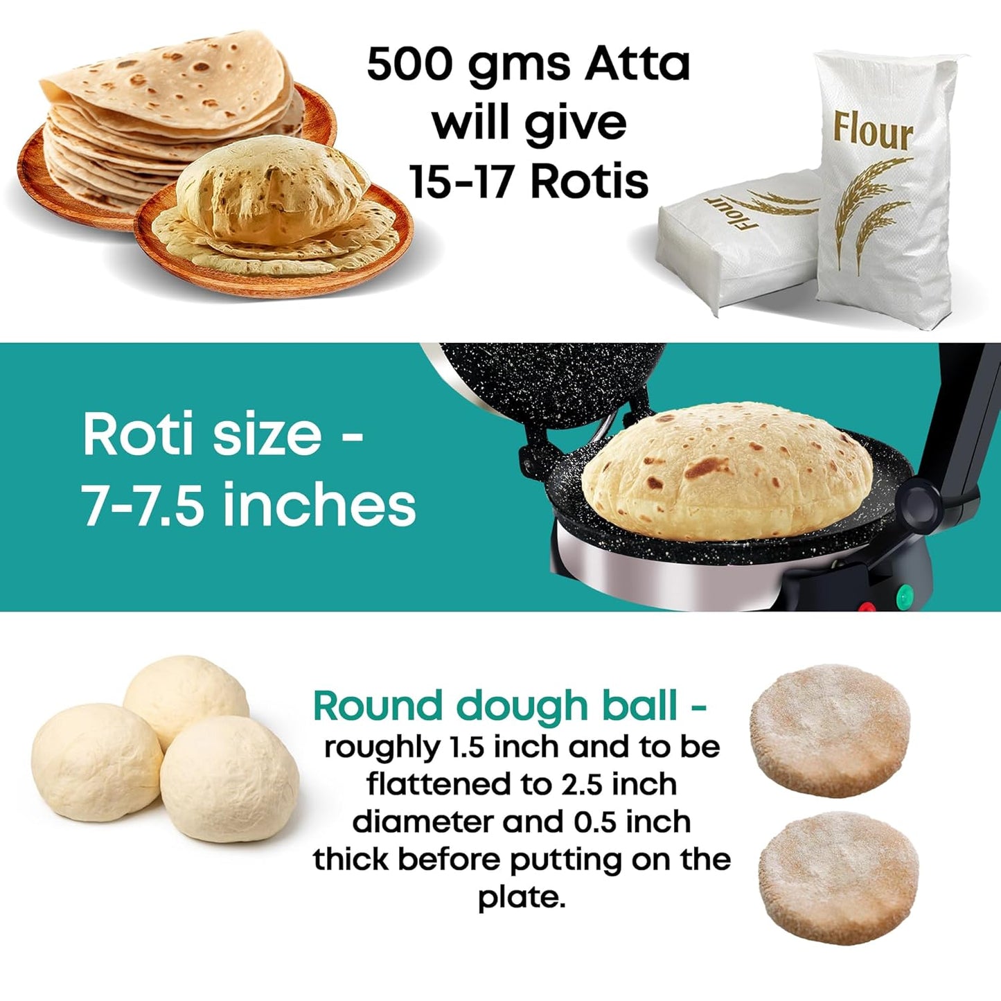 Libra 950 Watts Roti Maker With Non-stick Plates
