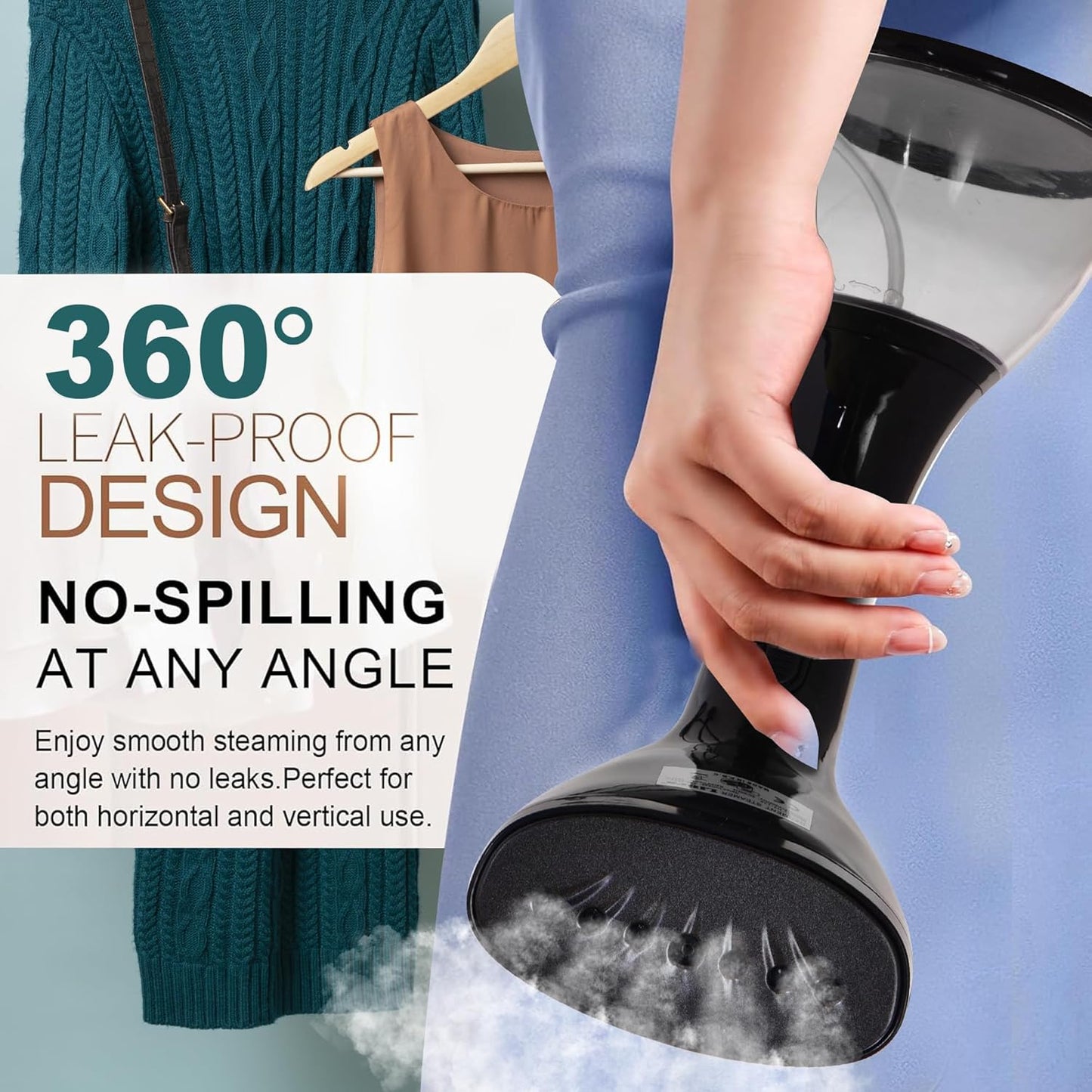 Libra 1640 Watts Handheld Garment Steamer with 3 Levels - Black