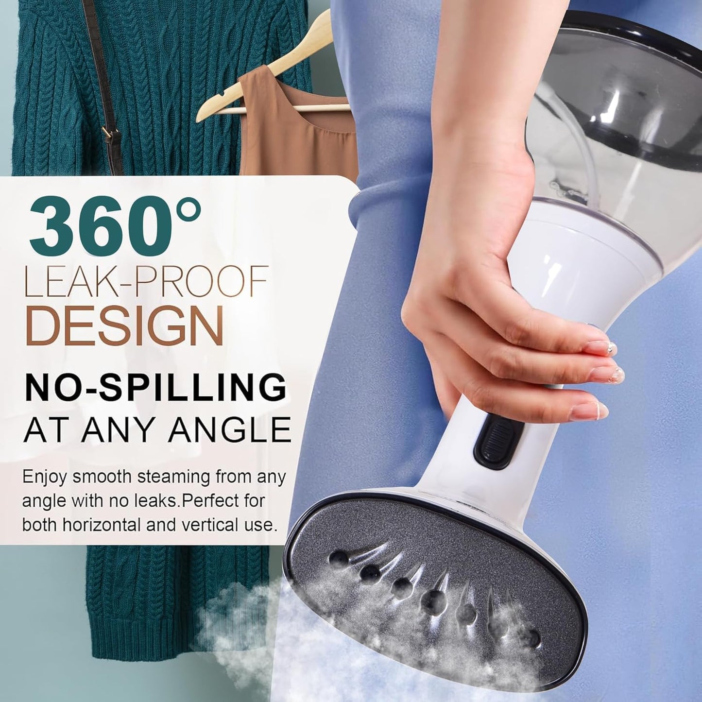 Libra 1640 Watts Handheld Garment Steamer with 3 Levels - White
