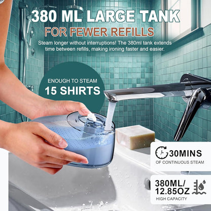 Libra 1640 Watts Handheld Garment Steamer with 3 Levels - Black