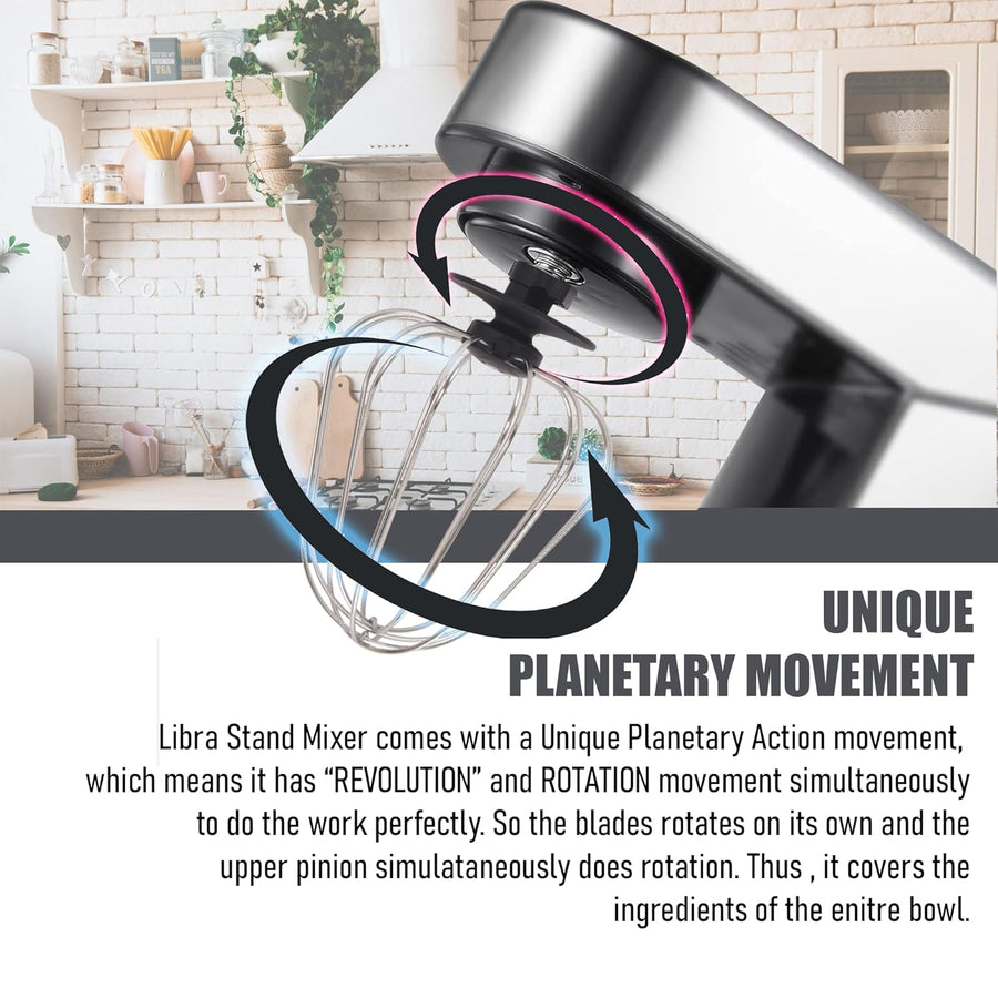 Libra 6L Stainless Steel Stand Mixer