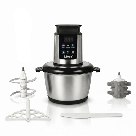 Libra Electric Chopper 2L | 500W Copper Motor | SS304 Stainless Steel Bowl | 6-Wing Blade