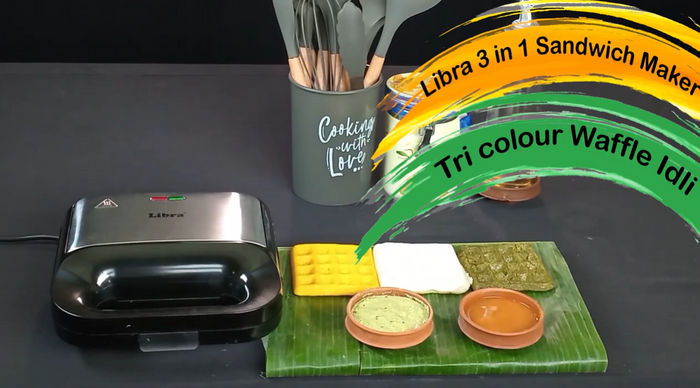 Tricolor Waffle Idli