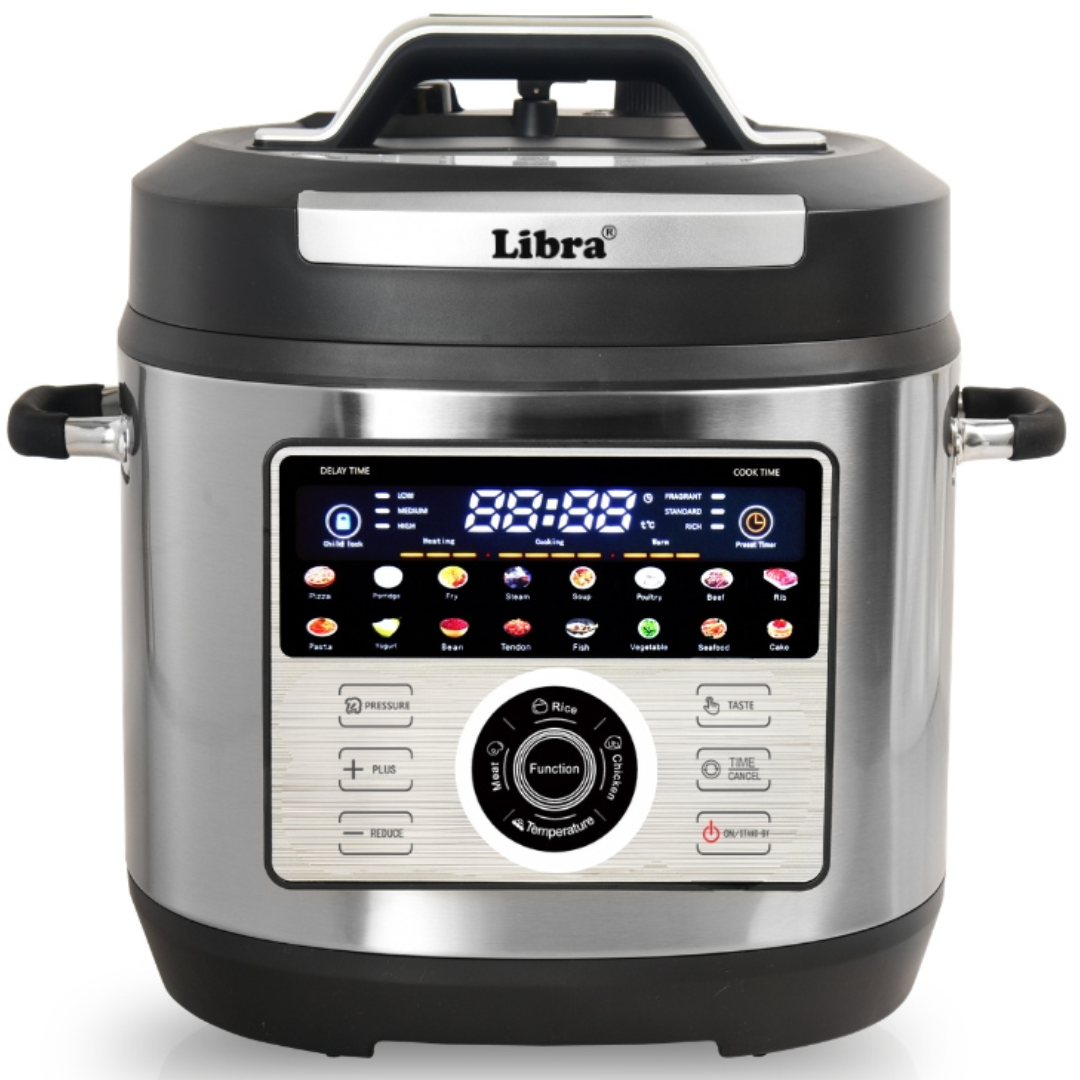 Libra 6L 19-in-1 Multi-Use Electric Cooker – 304 Stainless Steel Inner Pot, Programmable Pressure Cooker