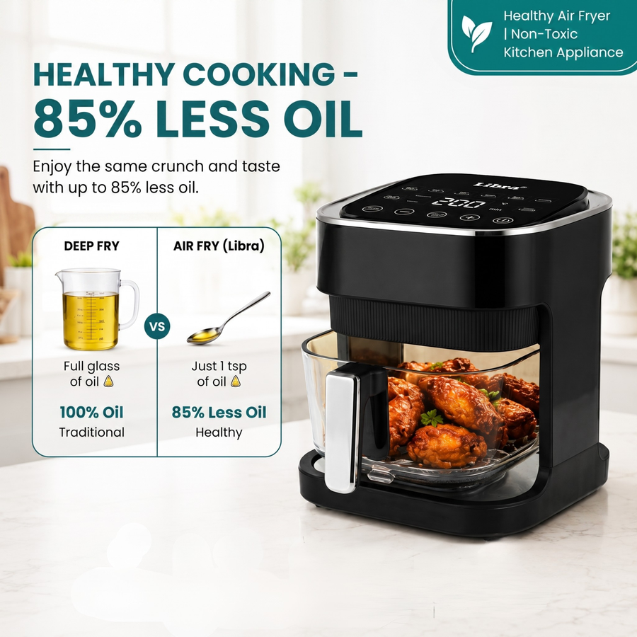 Libra 4.5L Glass Bowl Air Fryer