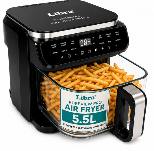Libra 5.5L Glass Bowl Air Fryer