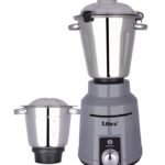 Libra 1400 Watts Commercial Mixer Grinder |  100% Copper Motor | 3 litre & 1 litre Stainless Steel Jars | Grey