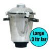 Libra 1400 Watts Commercial Mixer Grinder |  100% Copper Motor | 3 litre & 1 litre Stainless Steel Jars | Grey - Image 6