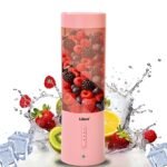 Libra 450 ML Portable Blender | USB Rechargeable Blender | 200 Watts Motor, 6 Sharp SS Blades & 4000 mAh Battery| Crushing Ices (Pink)