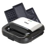 Libra 3 in 1 sandwich maker | 750 Watts | Toast/Waffle/Grill | Non Stick Grill Plates (Silver)